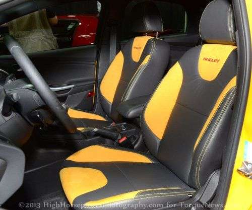 The interior of the 2013 Shelby Focus ST
