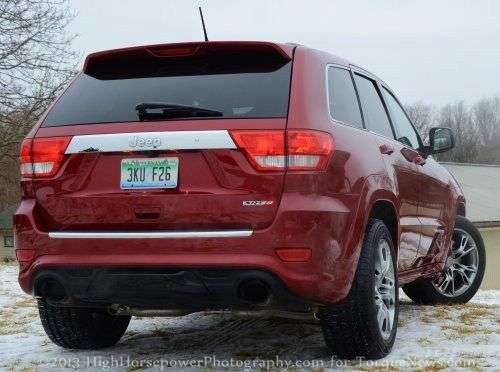 The back end of the 2013 Jeep Grand Cherokee SRT8