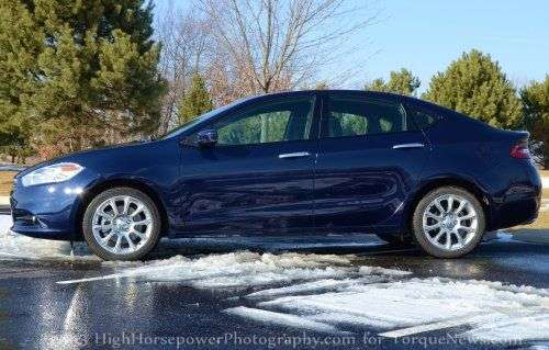 The side profile of the 2013 Dodge Dart Limited