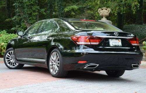The back end of the 2013 Lexus LS460L AWD