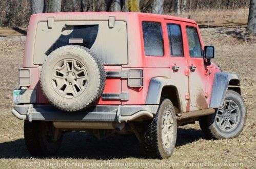 The rear end of the 2013 Jeep Wrangler Unlimited Moab Edition