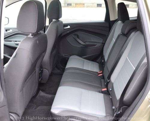 The rear seats of the 2013 Ford Escape SE