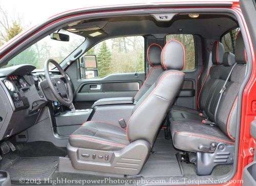 The interior of the 2013 Ford F150 FX4