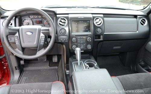 The dash of the 2013 Ford F150 FX4