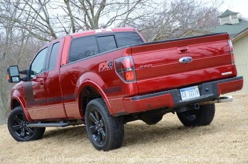 The rear end of the 2013 Ford F150 FX4