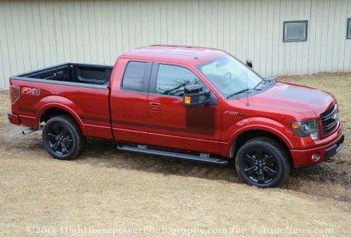 The side view of the 2013 Ford F150 FX4