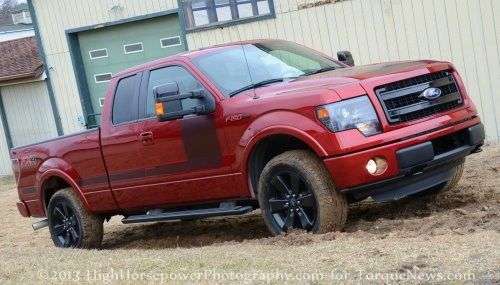 The 2013 Ford F150 FX4 in Ruby Red Metallic