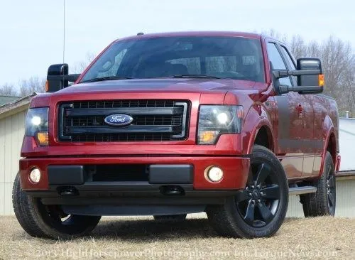The front end of the 2013 Ford F150 FX4
