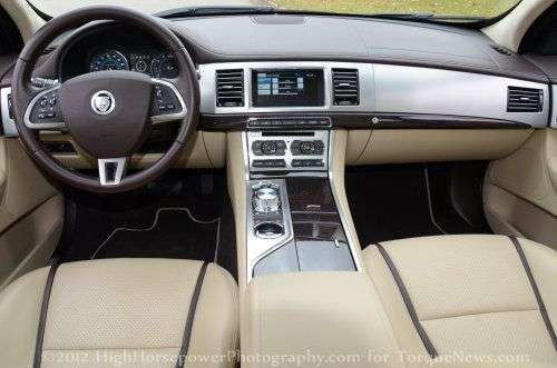 The dash of the 2012 Jaguar XF Supercharged