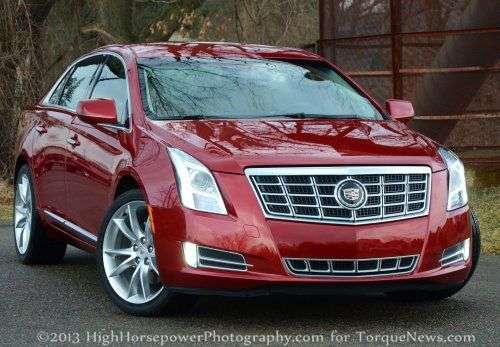 The front end of the 2013 Cadillac XTS AWD Premium 