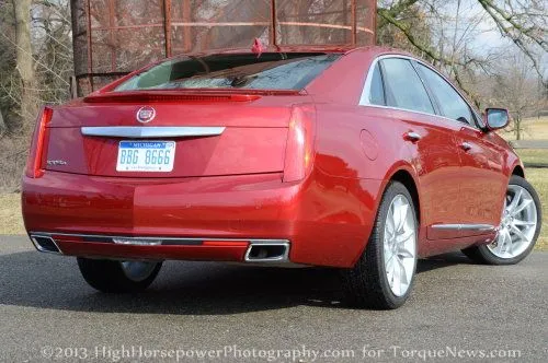 The rear end of the 2013 Cadillac XTS AWD Premium 