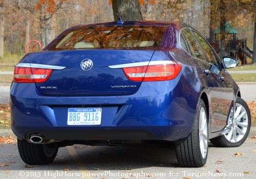 The back end of the 2013 Buick Verano