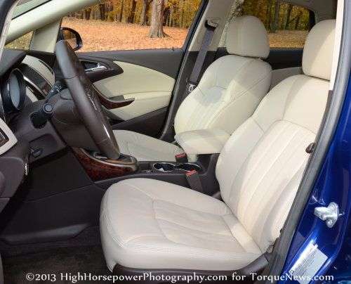 The front seats of the 2013 Buick Verano