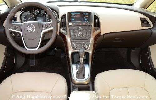 The dash board of the 2013 Buick Verano