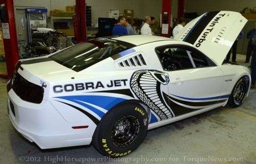 The rear corner of the Ford Racing Twin Turbo Cobra Jet Concept