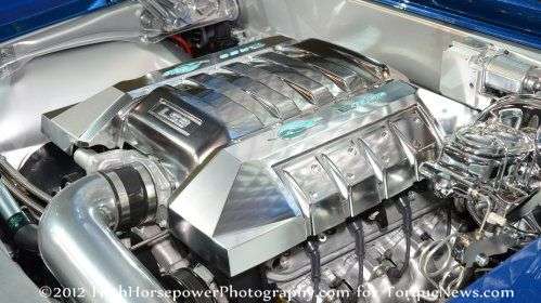 The engine bay of the 1967 Chevrolet Performance Hot Wheels Camaro Concept 