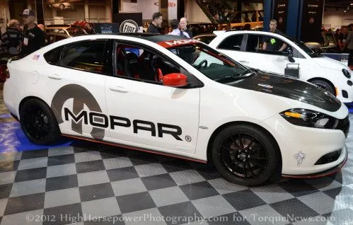 The 2013 Dodge Dart Slingshot from the side