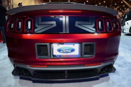 The back end of the RTR Stage 3 Ford Mustang modified by Mother's