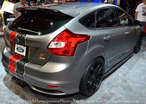 The rear end of the Tanner Foust Edition Ford Focus ST