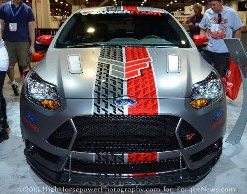 The front end of the Tanner Foust Edition Ford Focus ST
