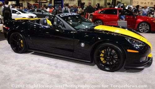 A side profile shot of Guy Fieri's Chevrolet Corvette 427 Convertible