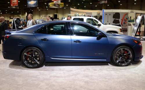 The side profile of the 2013 Chevrolet Malibu Performance Concept