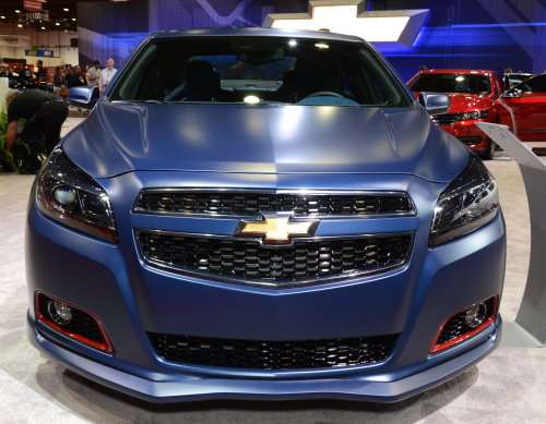 The front end of the 2013 Chevrolet Malibu Performance Concept