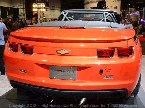 The back end of the 2012 COPO Camaro Convertible