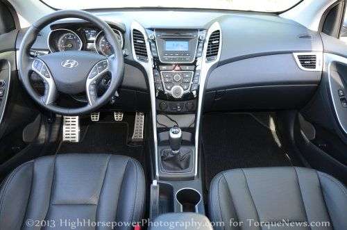 The interior of the 2013 Hyundai Elantra GT