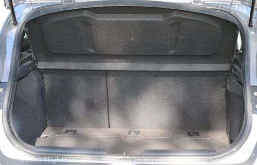 The rear cargo area of the 2013 Hyundai Elantra GT