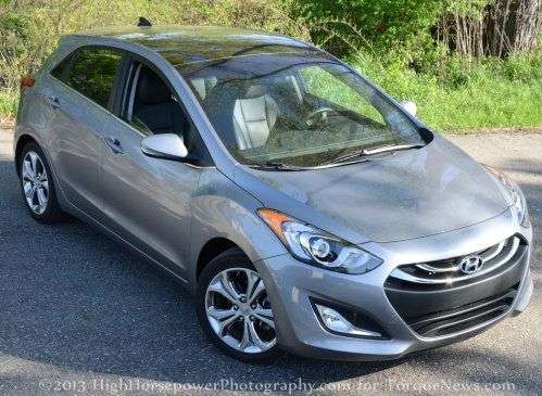 The 2013 Hyundai Elantra GT from above