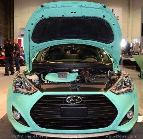 The front end of the JP Edition 2013 Hyundai Veloster Turbo
