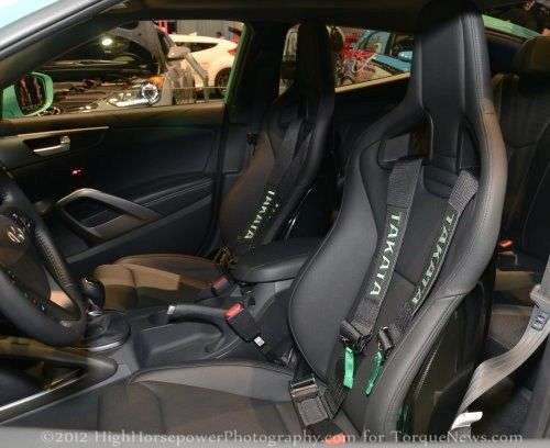 The interior of the JP Edition 2013 Hyundai Veloster Turbo
