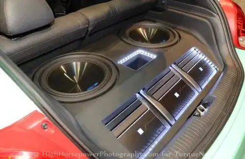 The cargo area of the JP Edition 2013 Hyundai Veloster Turbo