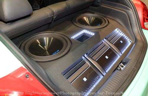 The cargo area of the JP Edition 2013 Hyundai Veloster Turbo