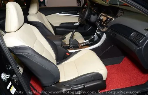 The interior of the 2013 Honda Accord Coupe HFP