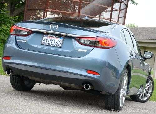 The rear end of the 2014 Mazda6 Grand Touring