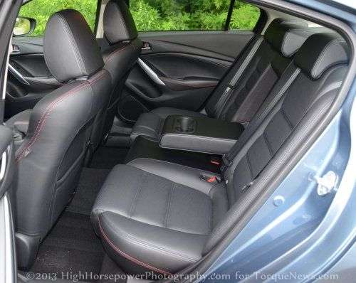 The rear seats of the 2014 Mazda6 Grand Touring