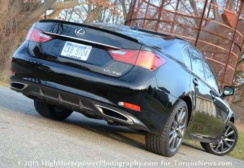 The back end of the 2013 Lexus GS350 F Sport