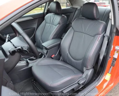 The interior of the 2013 Kia Forte Koup SX