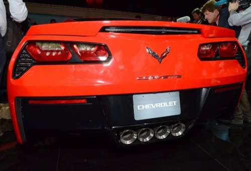 The back end of the 2014 Chevrolet Corvette Stingray