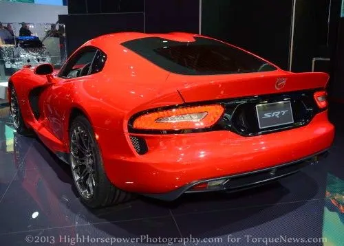 The back end of the 2013 SRT Viper GTS