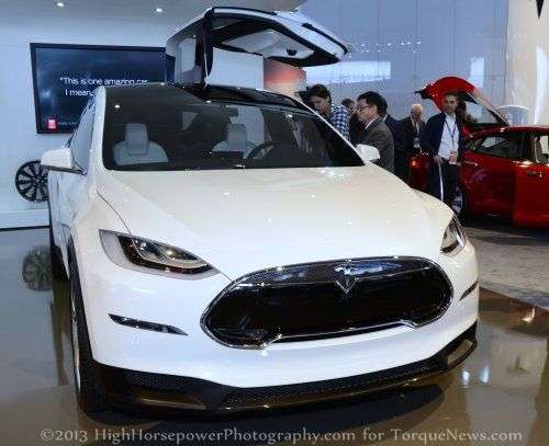 The front end of the Tesla Model X