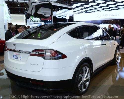 The rear of the Tesla Model X