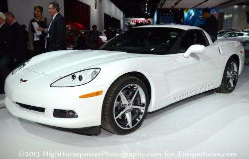 The sixth generation Chevrolet Corvette in white