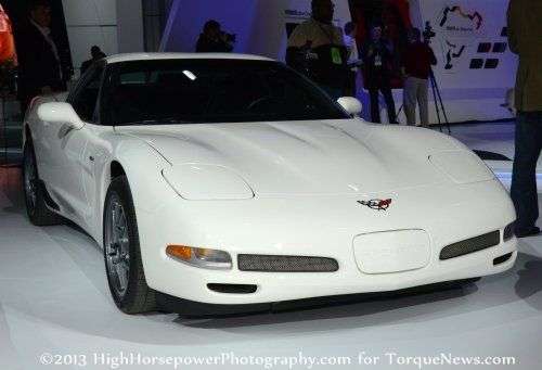 The fifth generation Chevrolet Corvette Z06 in white