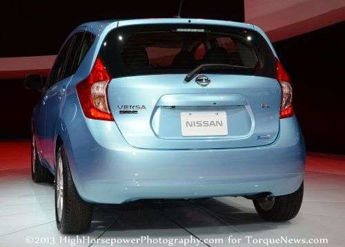 The back end of the Nissan Versa Note