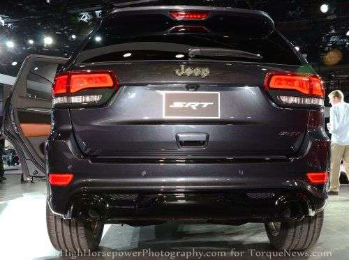 The rear end of the 2014 Jeep Grand Cherokee SRT8