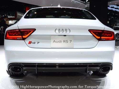 The rear end of the 2014 Audi RS7