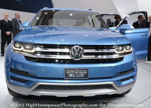 The front end of the Volkswagen CrossBlue